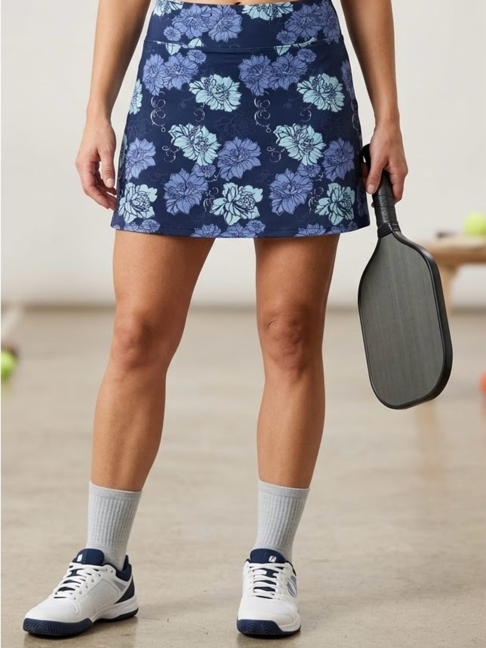 Tranquility by Colorado Clothing Floral Skort Medium | Navy Blue